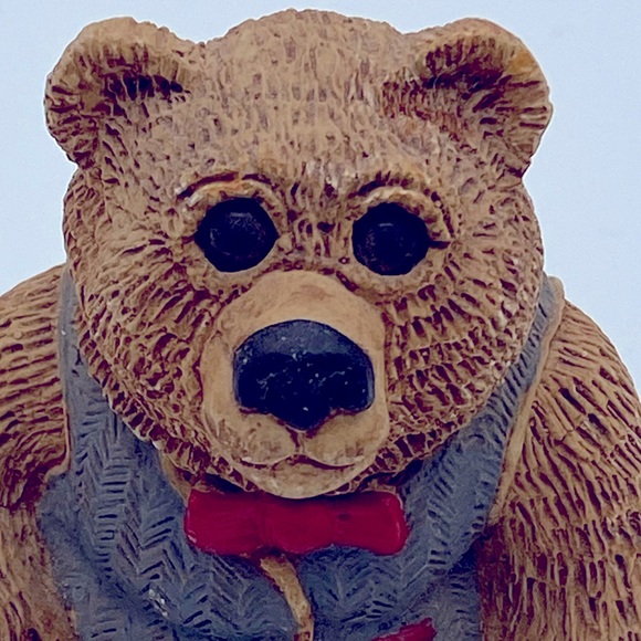 Vintage Retired Stone Critter Collection~”MrTeddy Bear”. 4” Tall And 3 1/2” Wide - Picture 5 of 7